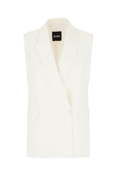 White linen blend vest -  | High Quality Luxury Handbag Shop