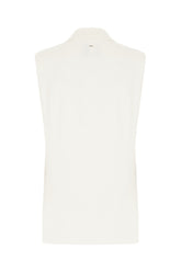 White linen blend vest -  | High Quality Luxury Handbag Shop