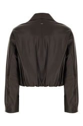 Dark brown leather jacket -  | High Quality Luxury Handbag Shop