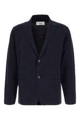 Navy blue cotton blazer -  | High Quality Luxury Handbag Shop
