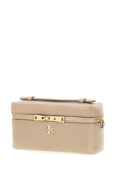 Dove Grey leather beauty case -  | High Quality Luxury Handbag Shop