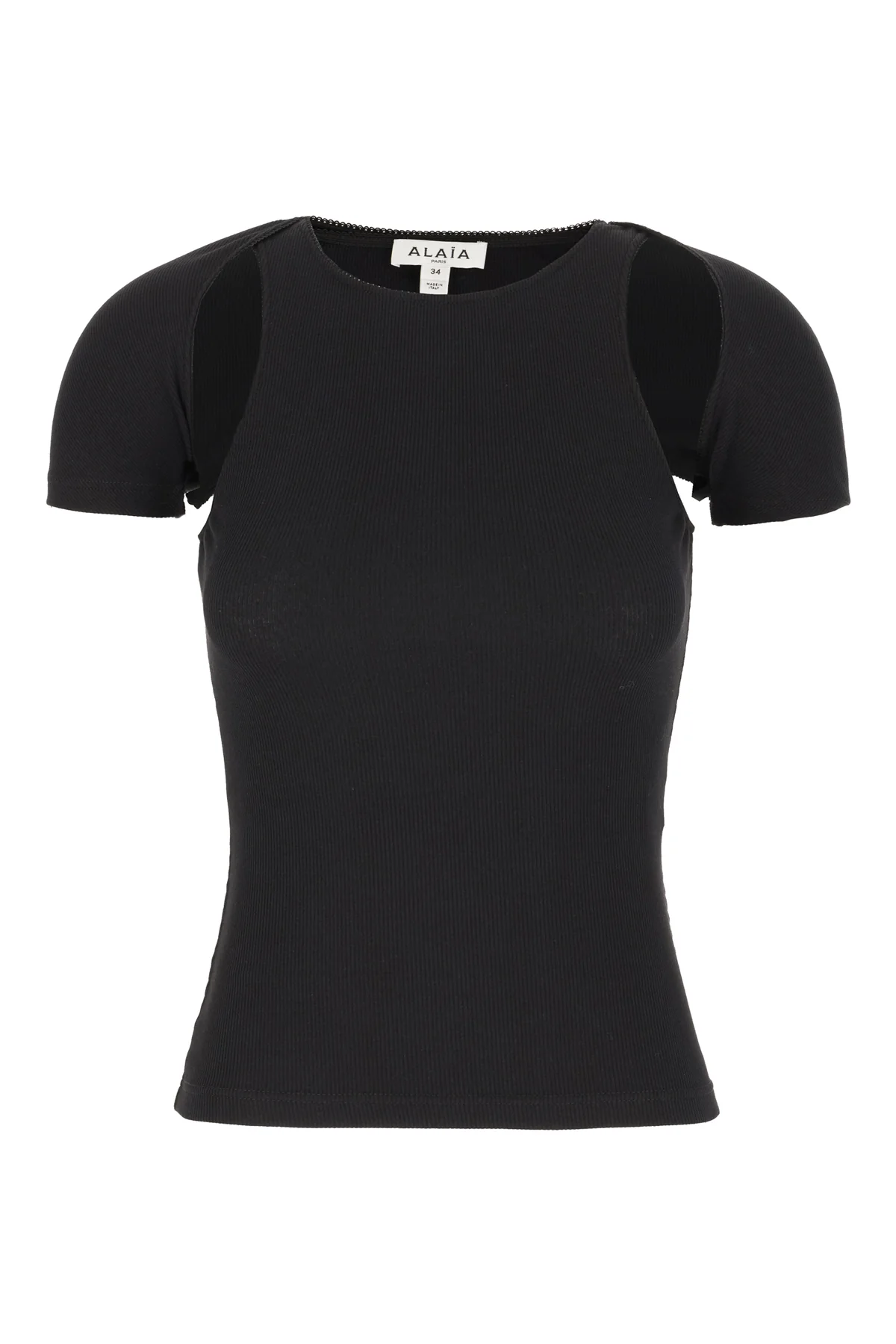Black cotton blend t-shirt -  | High Quality Luxury Handbag Shop