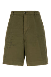 Military green cotton bermuda shorts -  | High Quality Luxury Handbag Shop