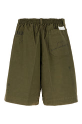 Military green cotton bermuda shorts -  | High Quality Luxury Handbag Shop
