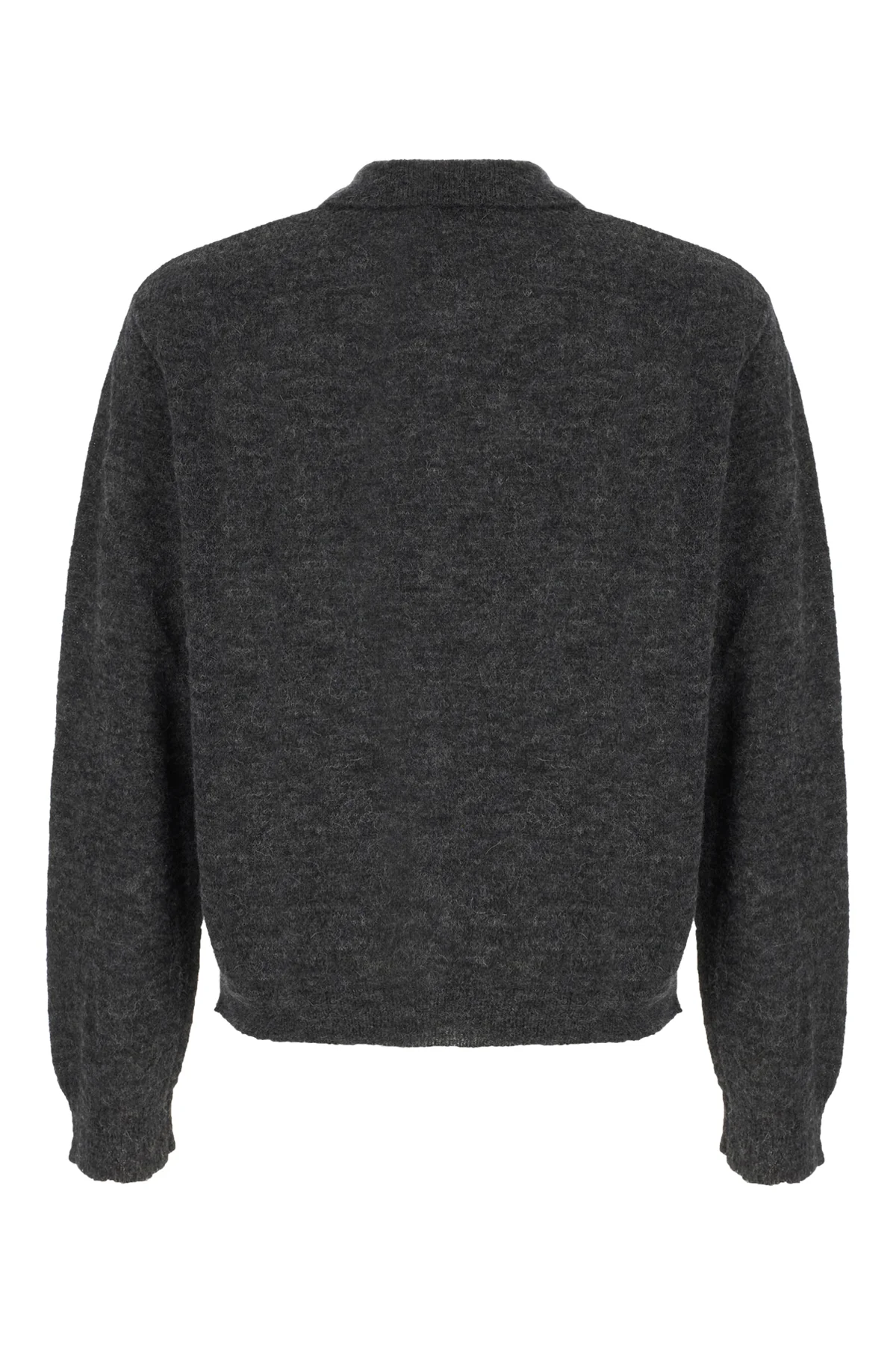 Charcoal stretch alpaca blend cardigan -  | High Quality Luxury Handbag Shop