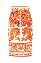 Printed stretch silk skirt -  | High Quality Luxury Handbag Shop