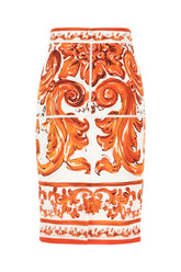 Printed stretch silk skirt -  | High Quality Luxury Handbag Shop