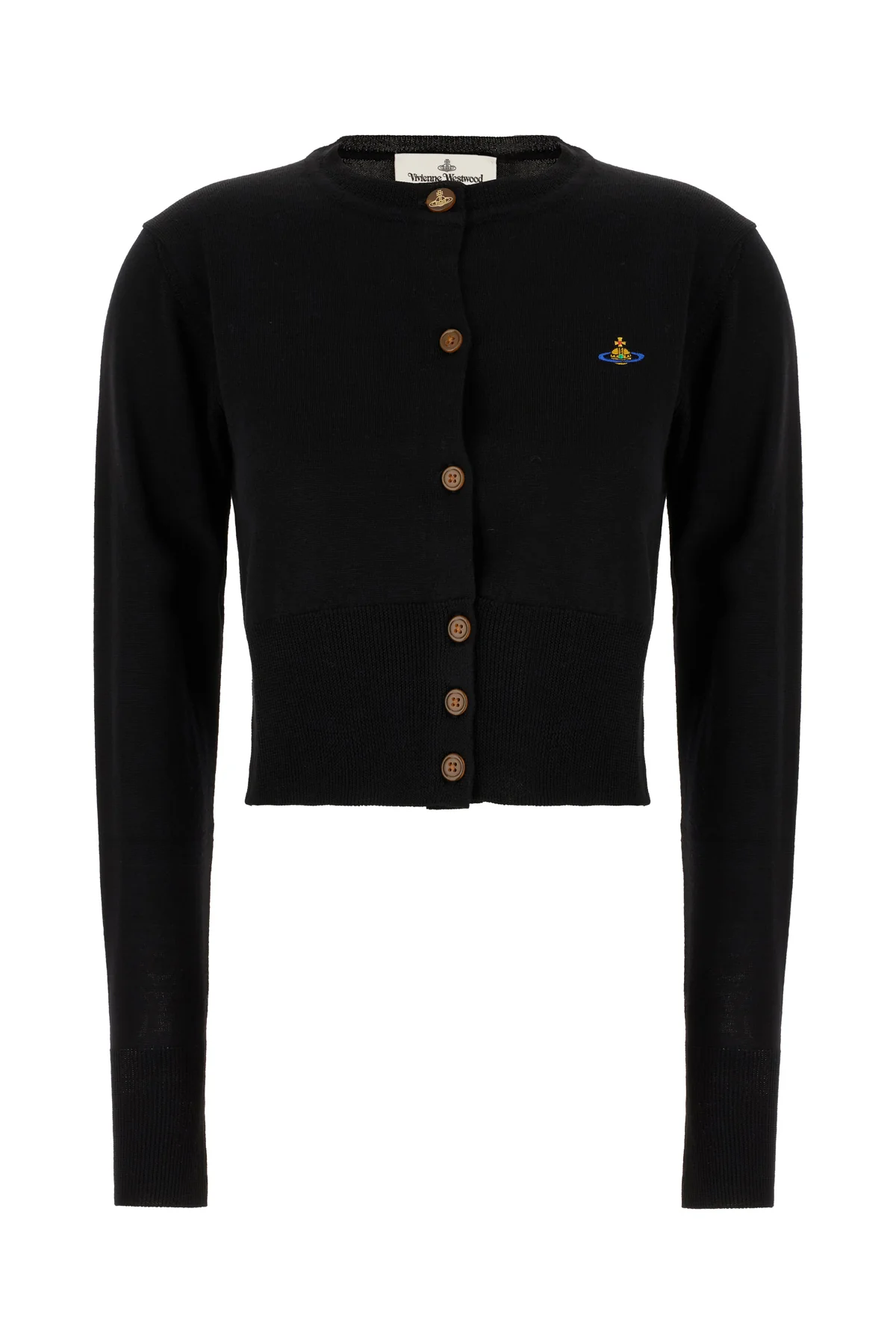 Black cotton blend cardigan -  | High Quality Luxury Handbag Shop