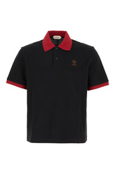 Black piquet polo shirt -  | High Quality Luxury Handbag Shop