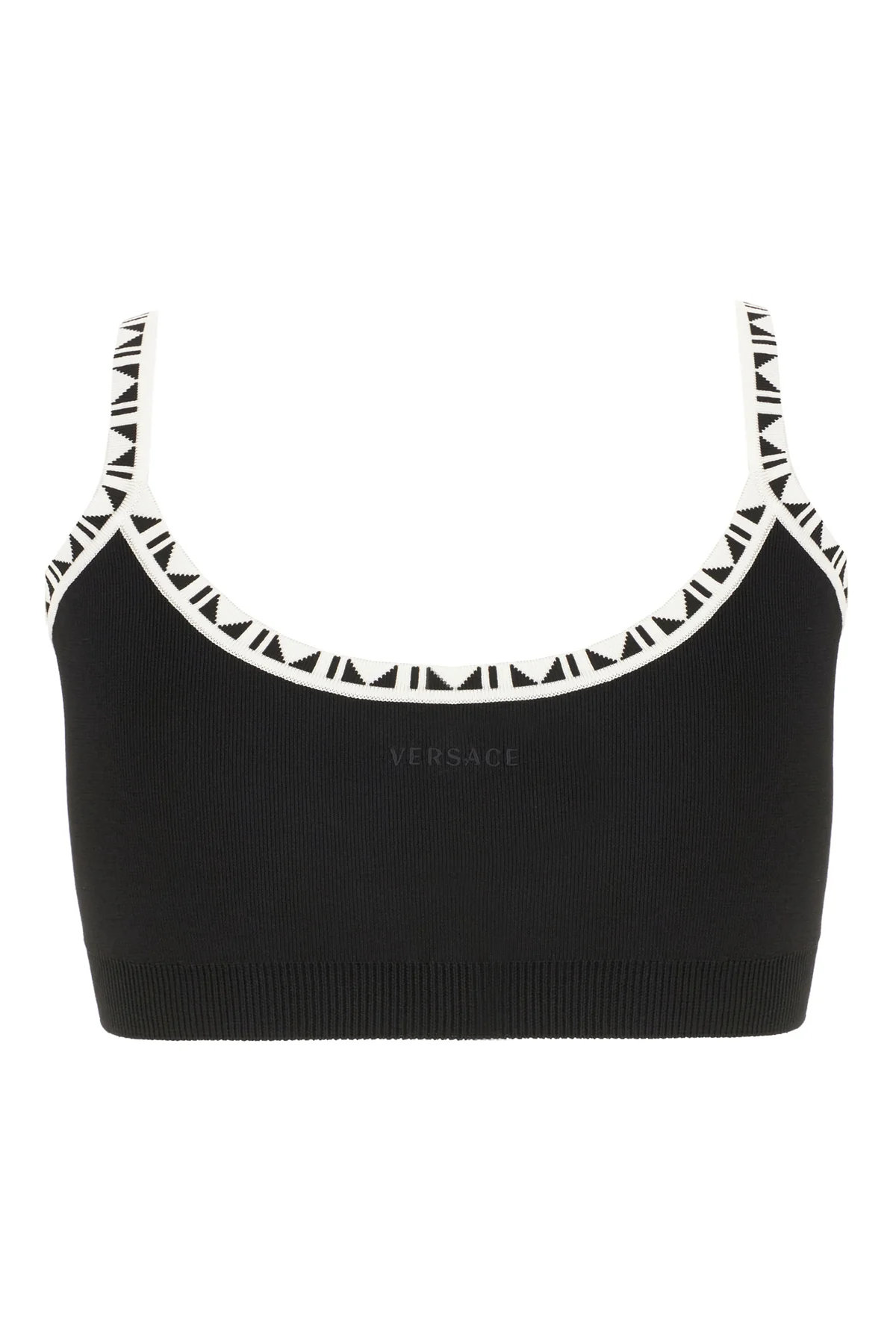 Black viscose blend crop-top -  | High Quality Luxury Handbag Shop