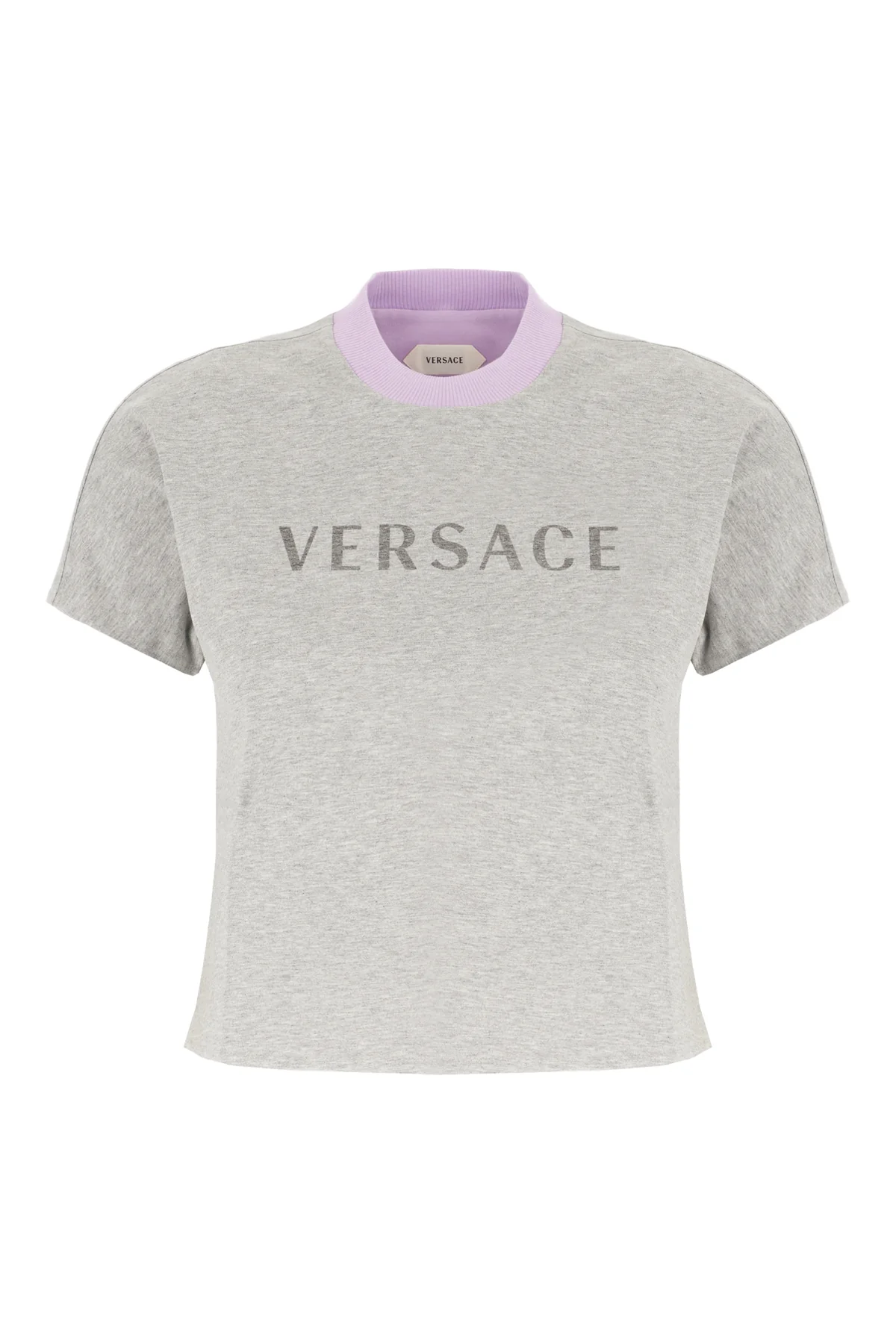 Melange grey cotton t-shirt -  | High Quality Luxury Handbag Shop