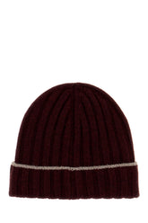Bordeaux cashmere beanie hat -  | High Quality Luxury Handbag Shop