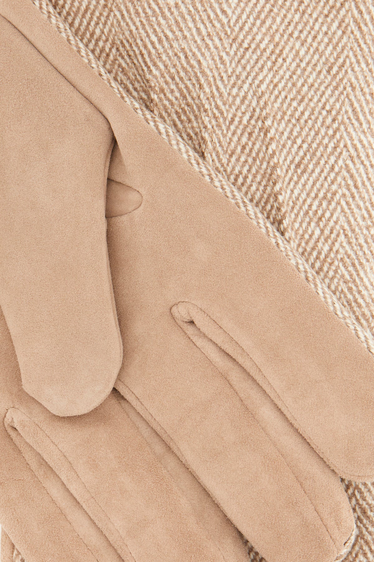 Sand leather and cashmere gloves -  | High Quality Luxury Handbag Shop