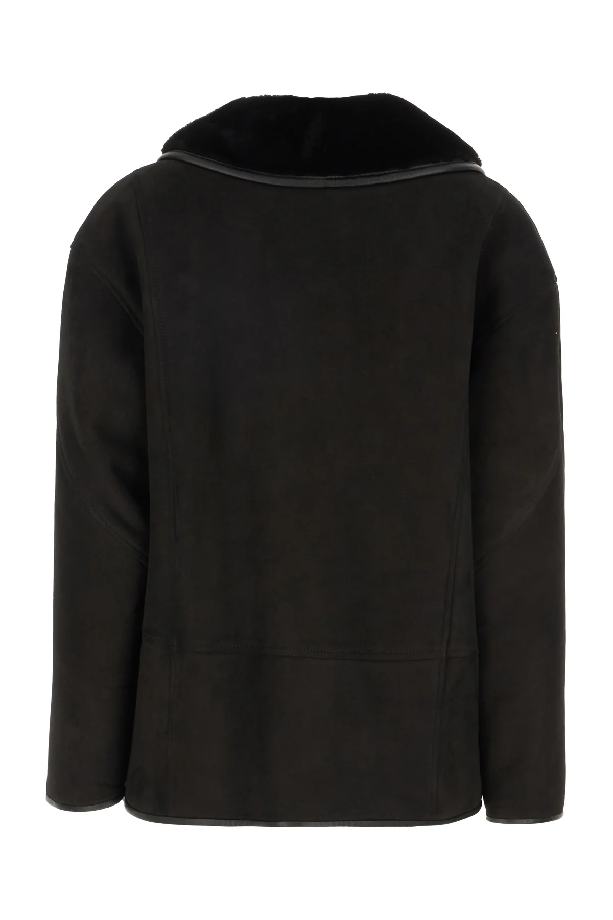 Black shearling jacket -  | High Quality Luxury Handbag Shop
