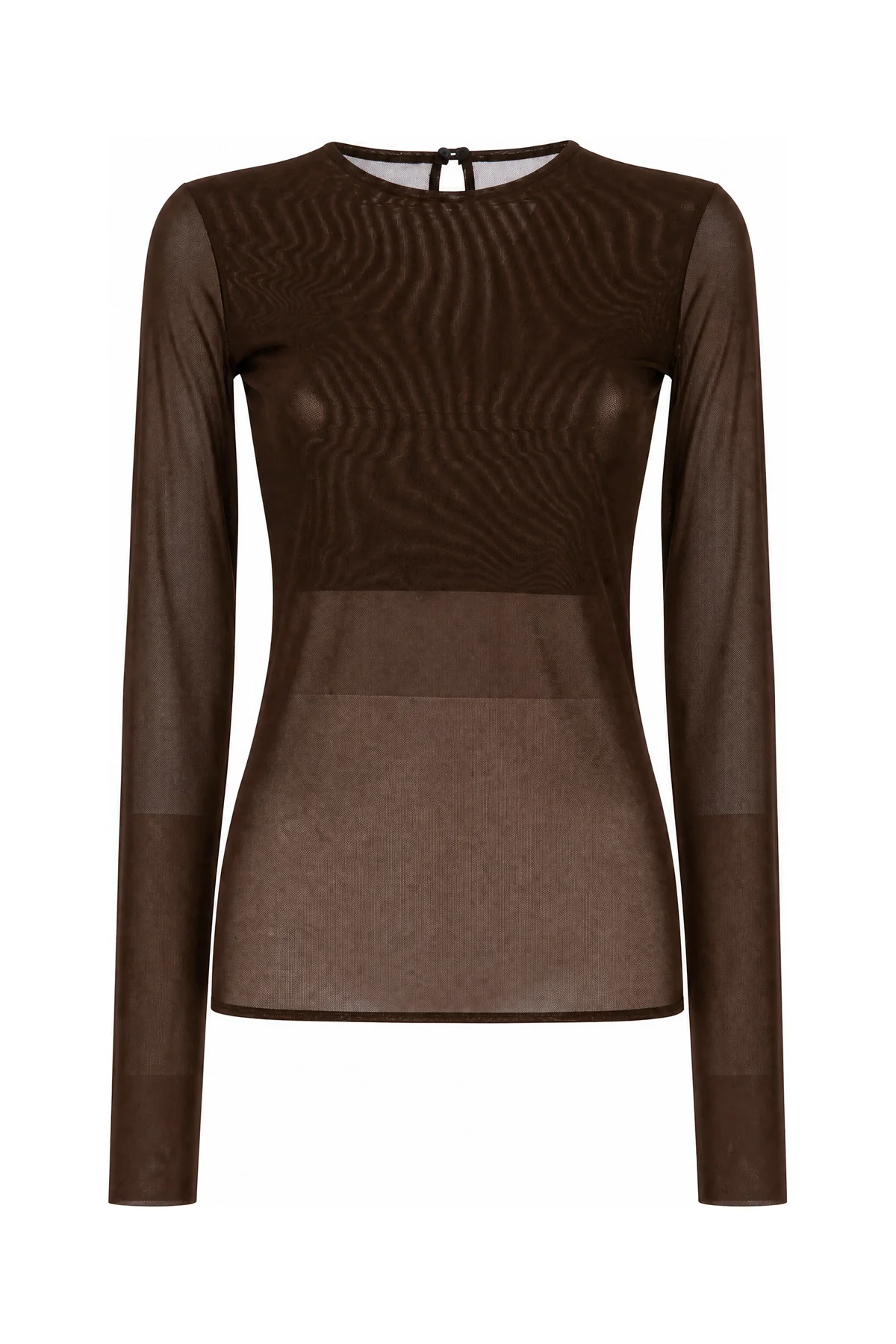 T-shirt in nylon stretch cioccolato -  | High Quality Luxury Handbag Shop