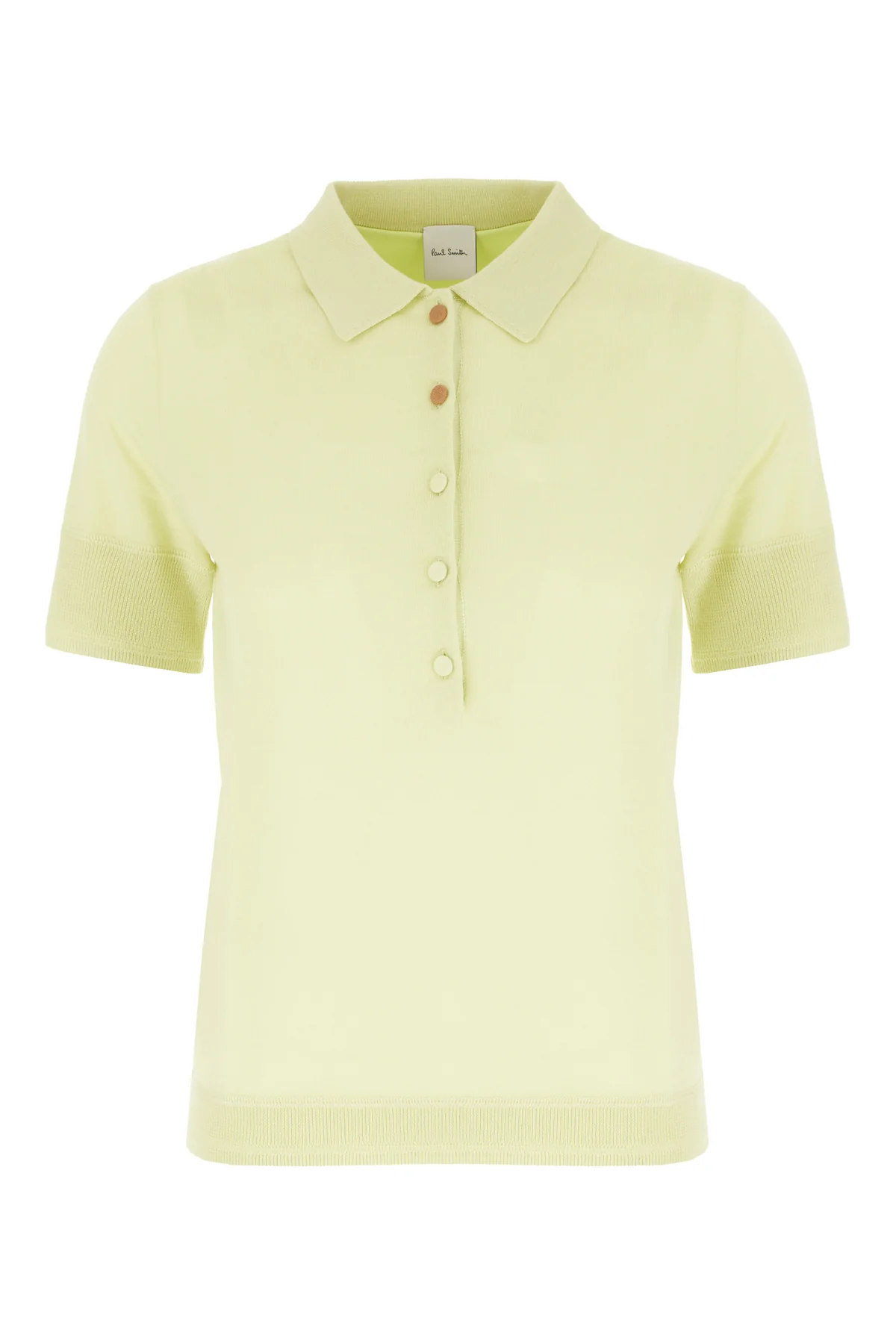 Lime wool blend polo shirt -  | High Quality Luxury Handbag Shop
