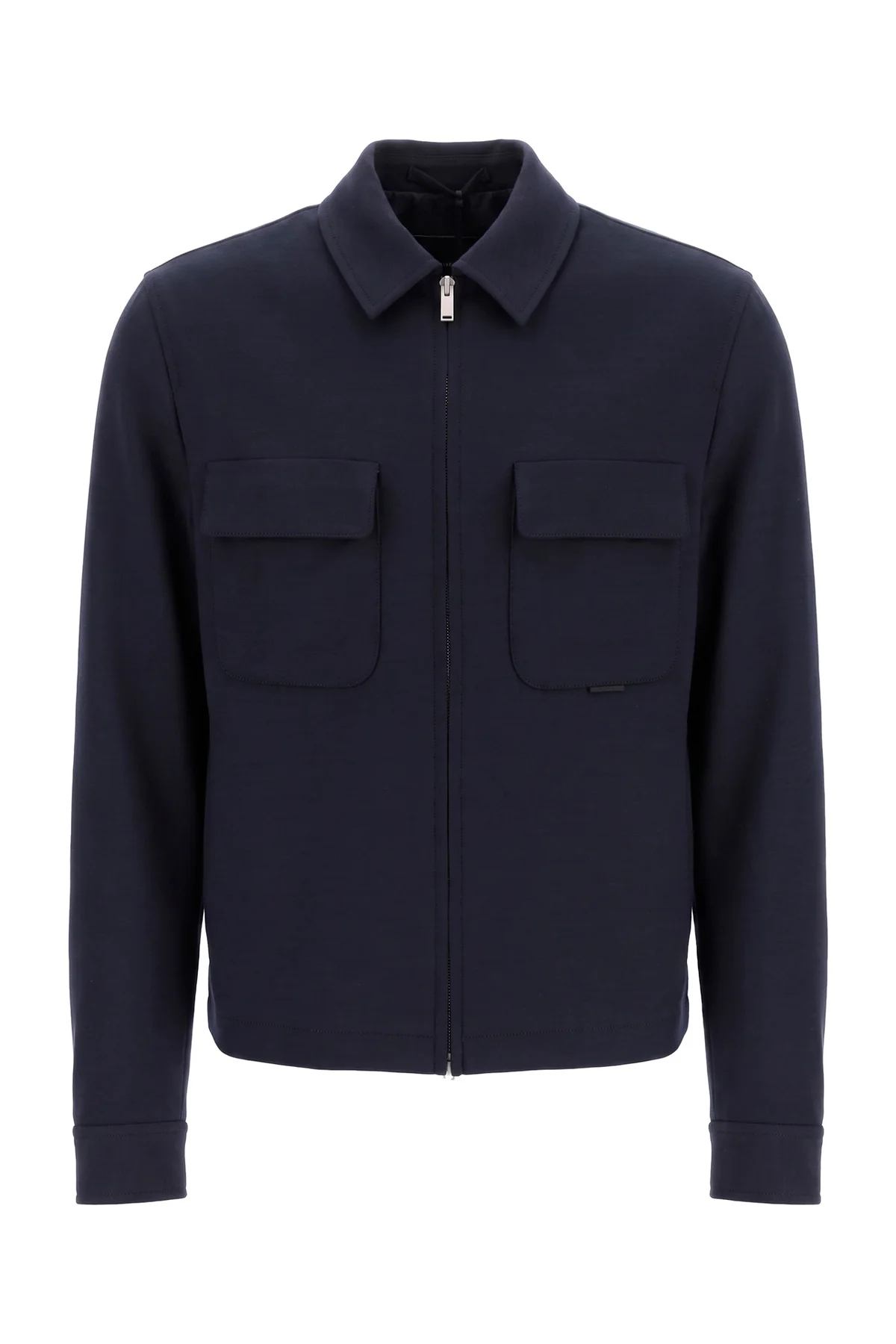 Night blue lyocell blend jacket -  | High Quality Luxury Handbag Shop