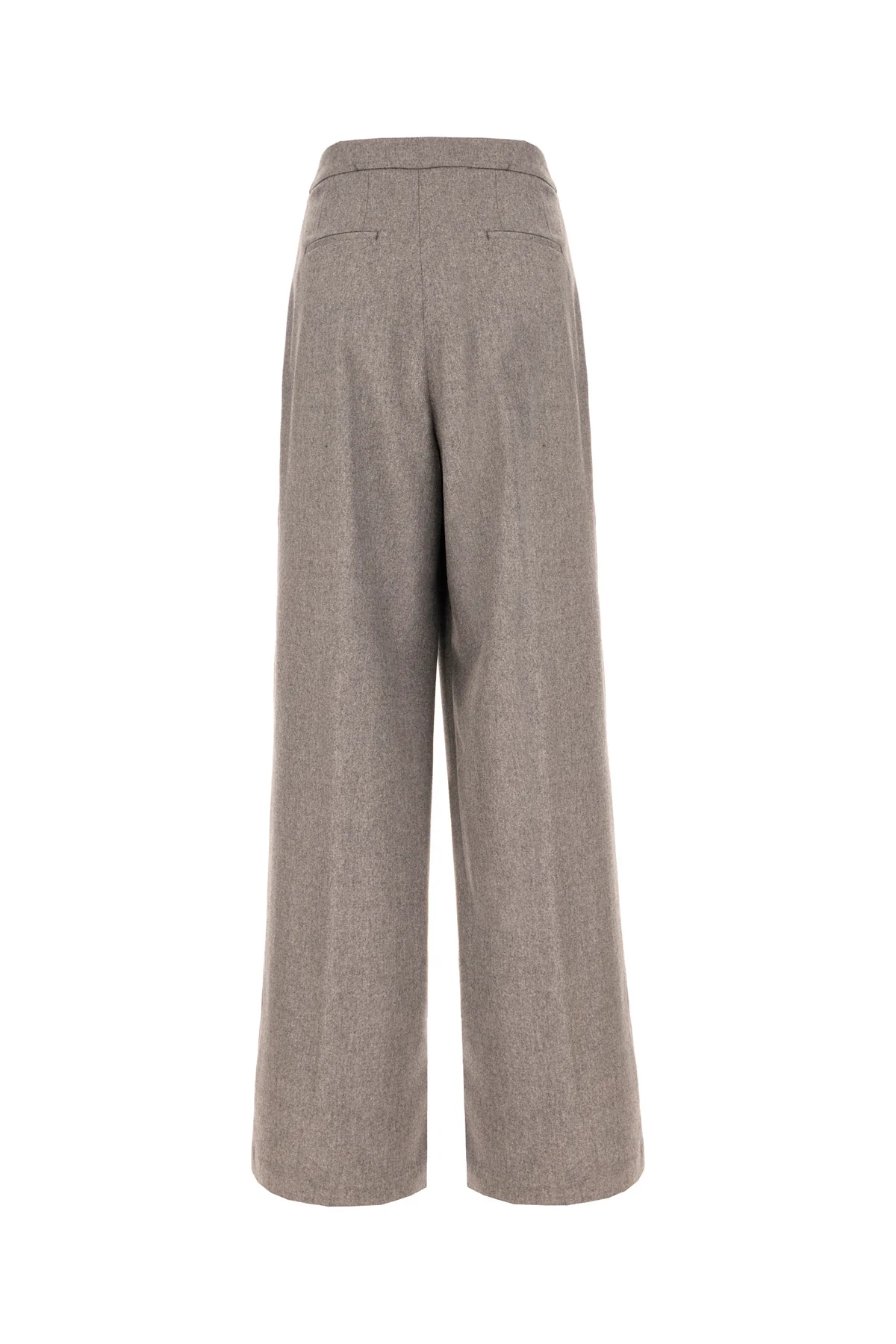Melange grey stretch wool blend pant -  | High Quality Luxury Handbag Shop