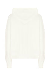 Felpa in misto cotone avorio -  | High Quality Luxury Handbag Shop