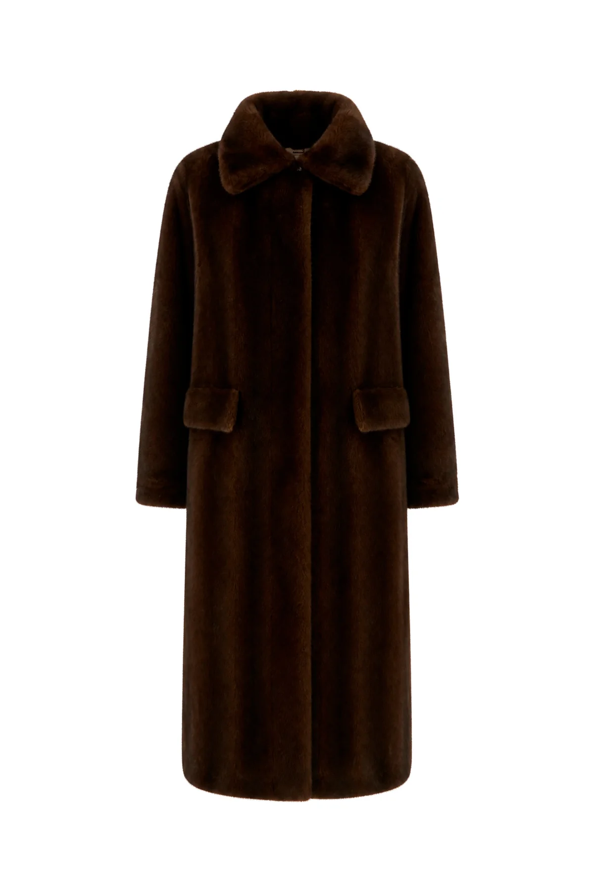 Chocolate eco fur coat -  | High Quality Luxury Handbag Shop
