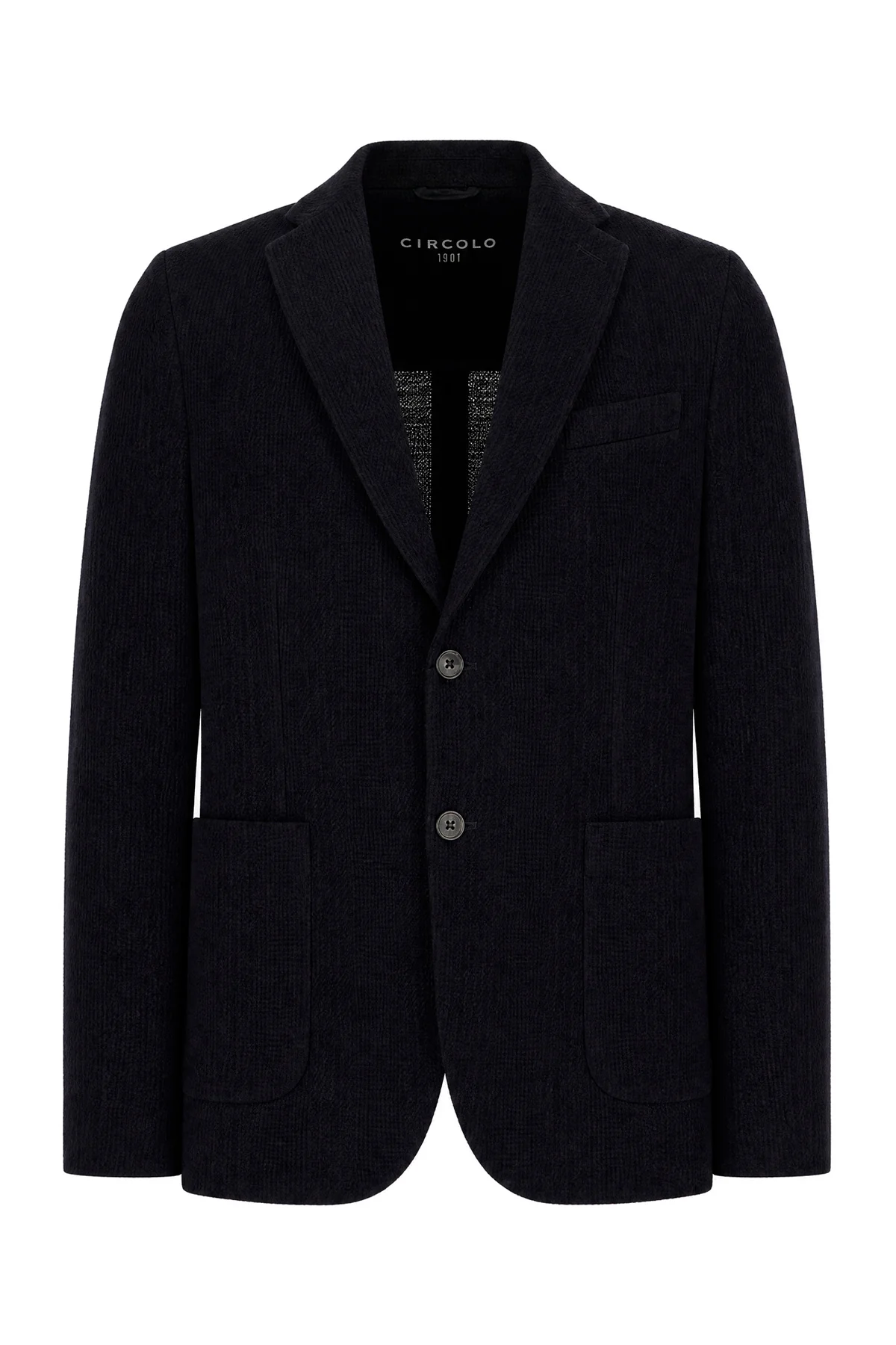 Midnight blue stretch wool blend blazer -  | High Quality Luxury Handbag Shop
