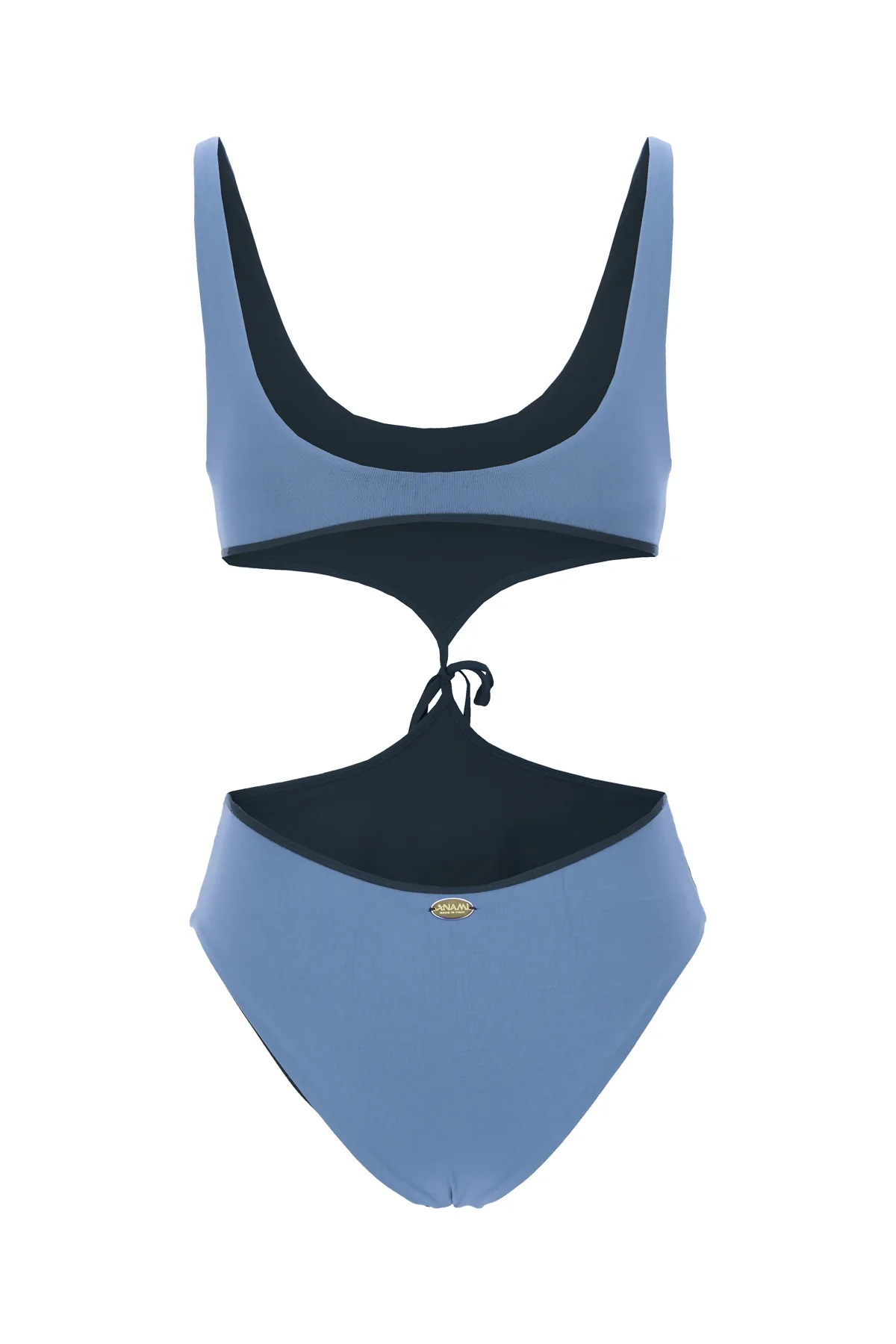 Light blue nylon stretch blend reversible trikini -  | High Quality Luxury Handbag Shop