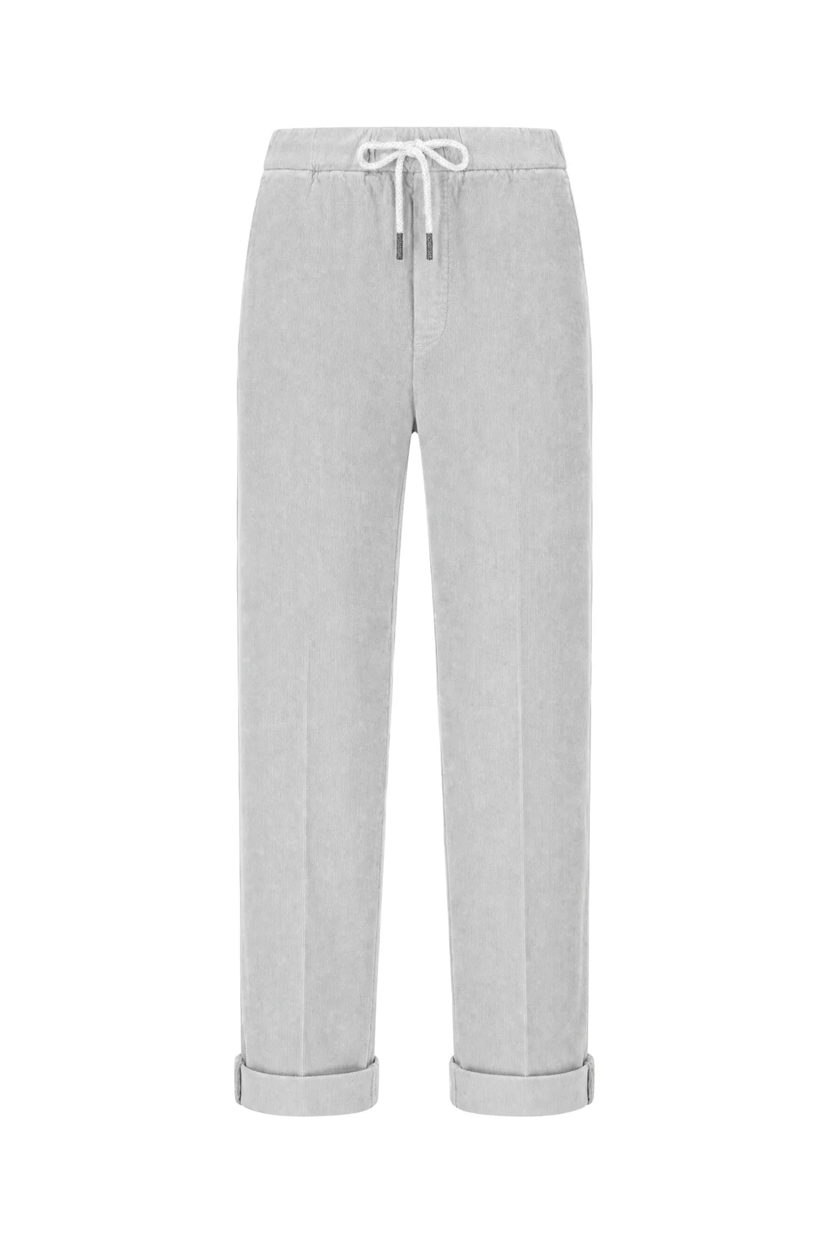 Light grey stretch cotton pants -  | High Quality Luxury Handbag Shop