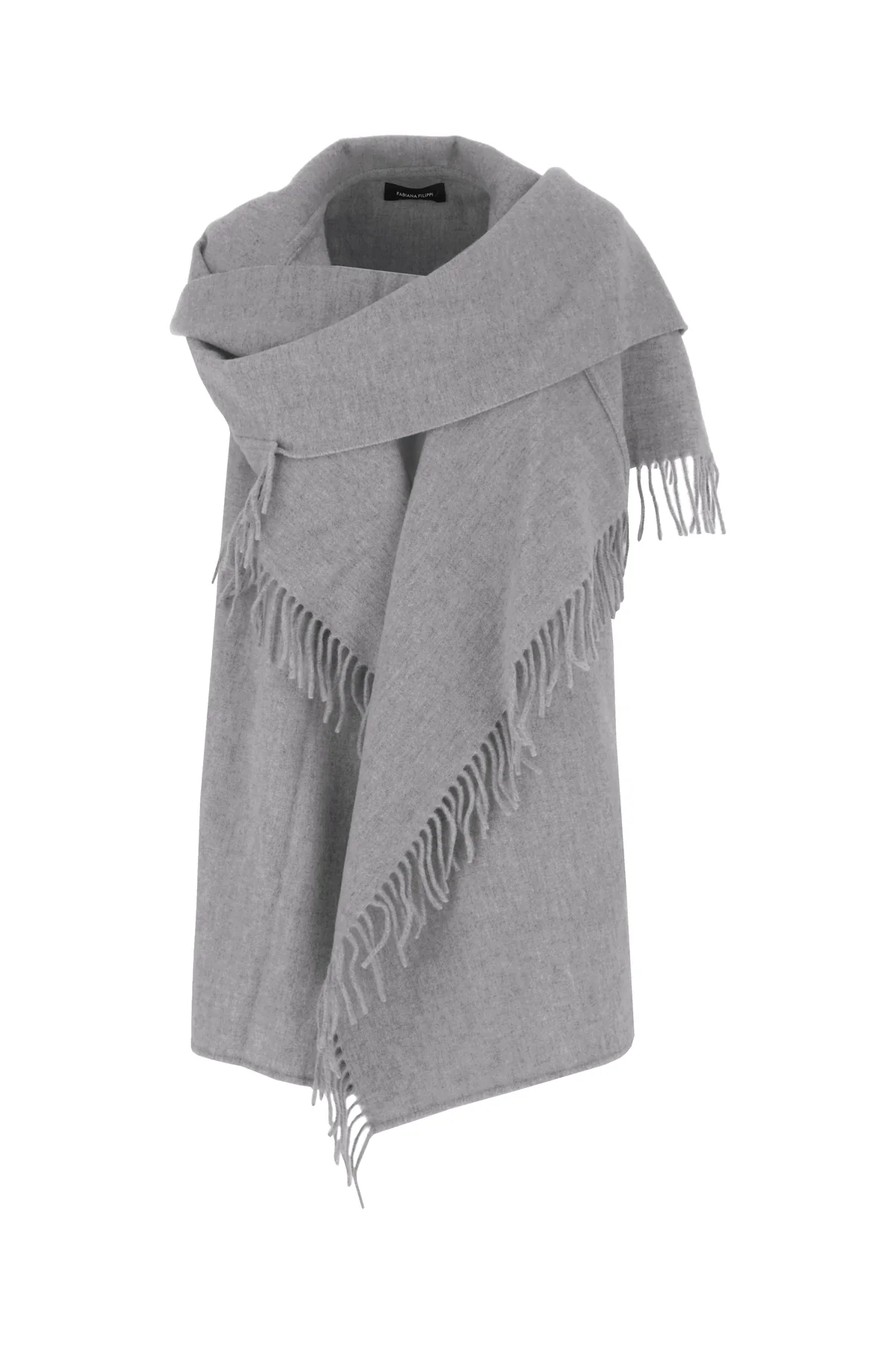 Grey wool blend cape -  | High Quality Luxury Handbag Shop