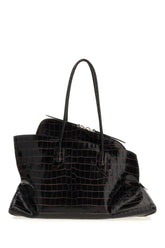 Black leather La Passeggiata medium shoulder bag -  | High Quality Luxury Handbag Shop