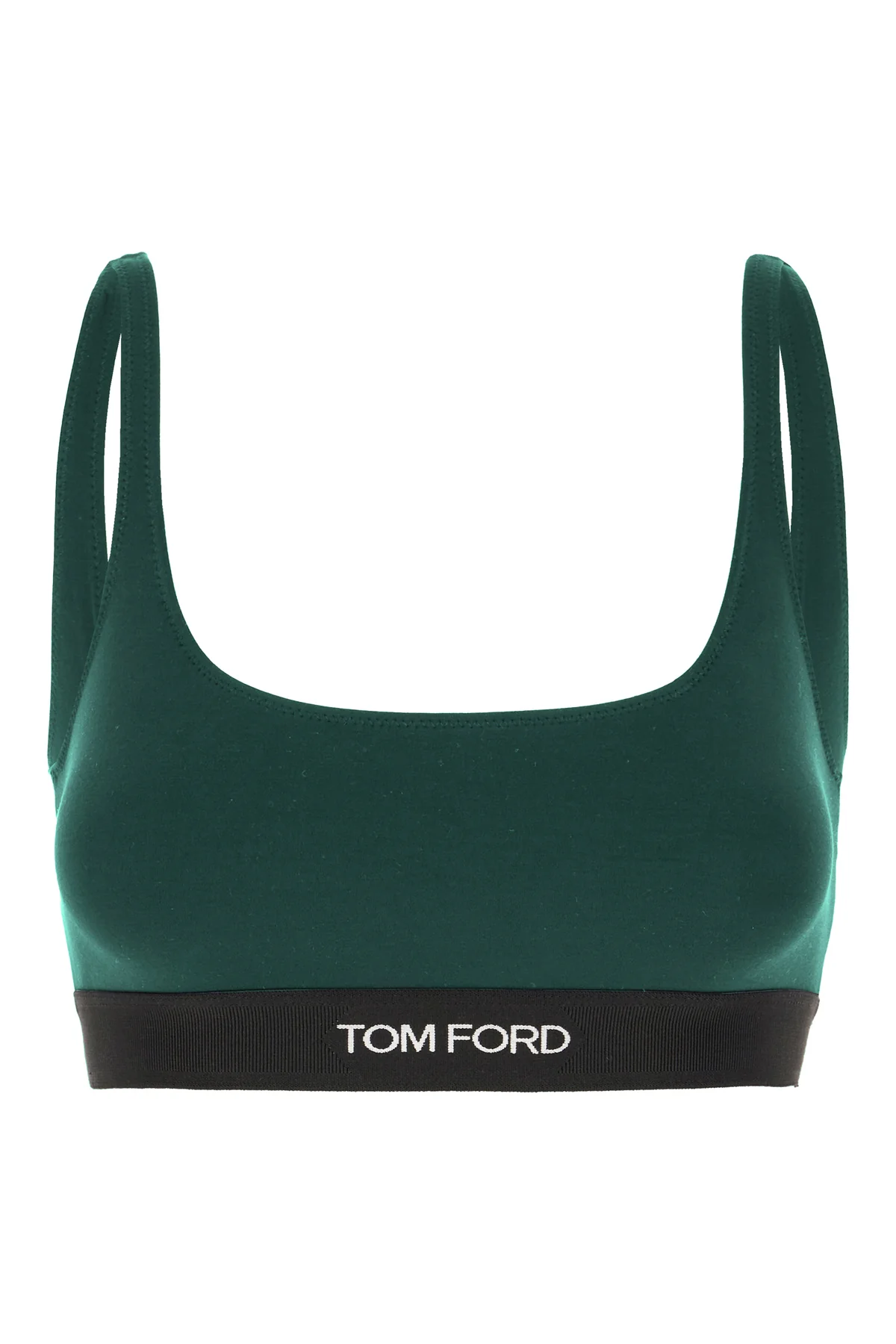 Bottle green stretch modal bandeau bra -  | High Quality Luxury Handbag Shop