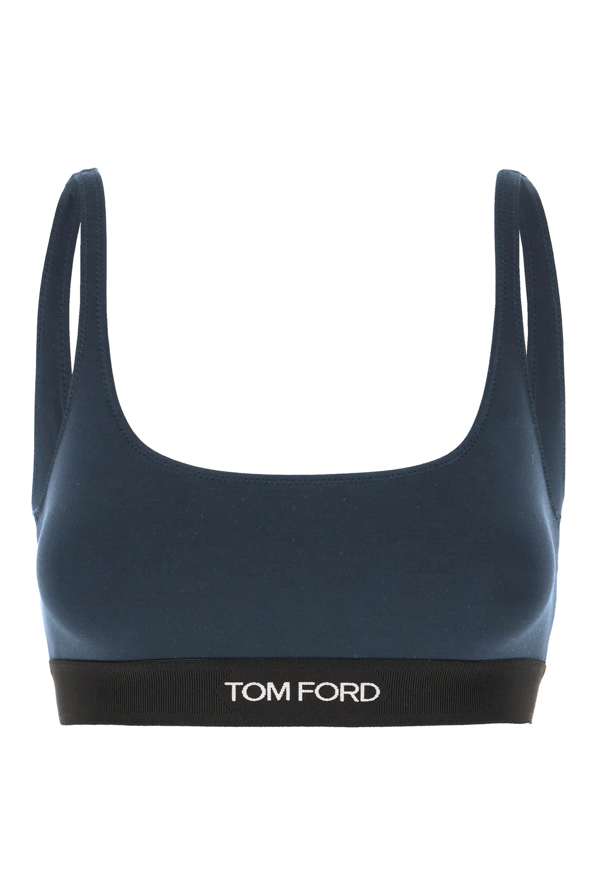 Petrol blue stretch modal bandeau bra -  | High Quality Luxury Handbag Shop