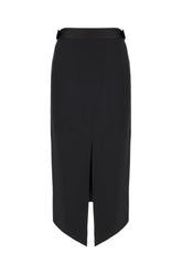 Black viscose blend skirt -  | High Quality Luxury Handbag Shop