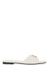 White nappa leather slippers -  | High Quality Luxury Handbag Shop