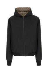 Black cotton reversible jacket -  | High Quality Luxury Handbag Shop
