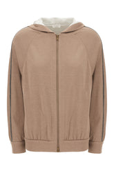 Cappuccino cotton blend sweatshirt -  | High Quality Luxury Handbag Shop
