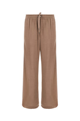 Pantalone in misto cotone biscotto -  | High Quality Luxury Handbag Shop