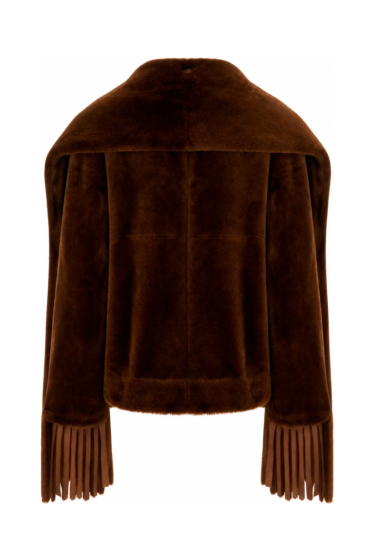 Chocolate eco shearling reversible jacket -  | High Quality Luxury Handbag Shop