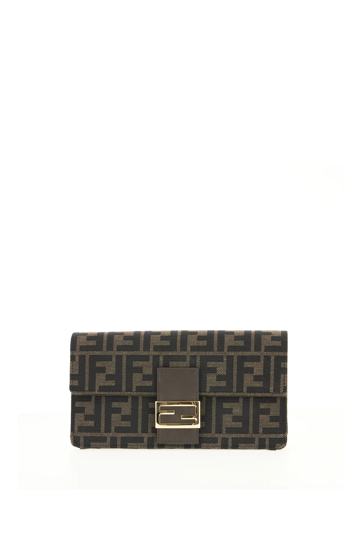 Dark brown leather and fabric shoulder bag -  | High Quality Luxury Handbag Shop