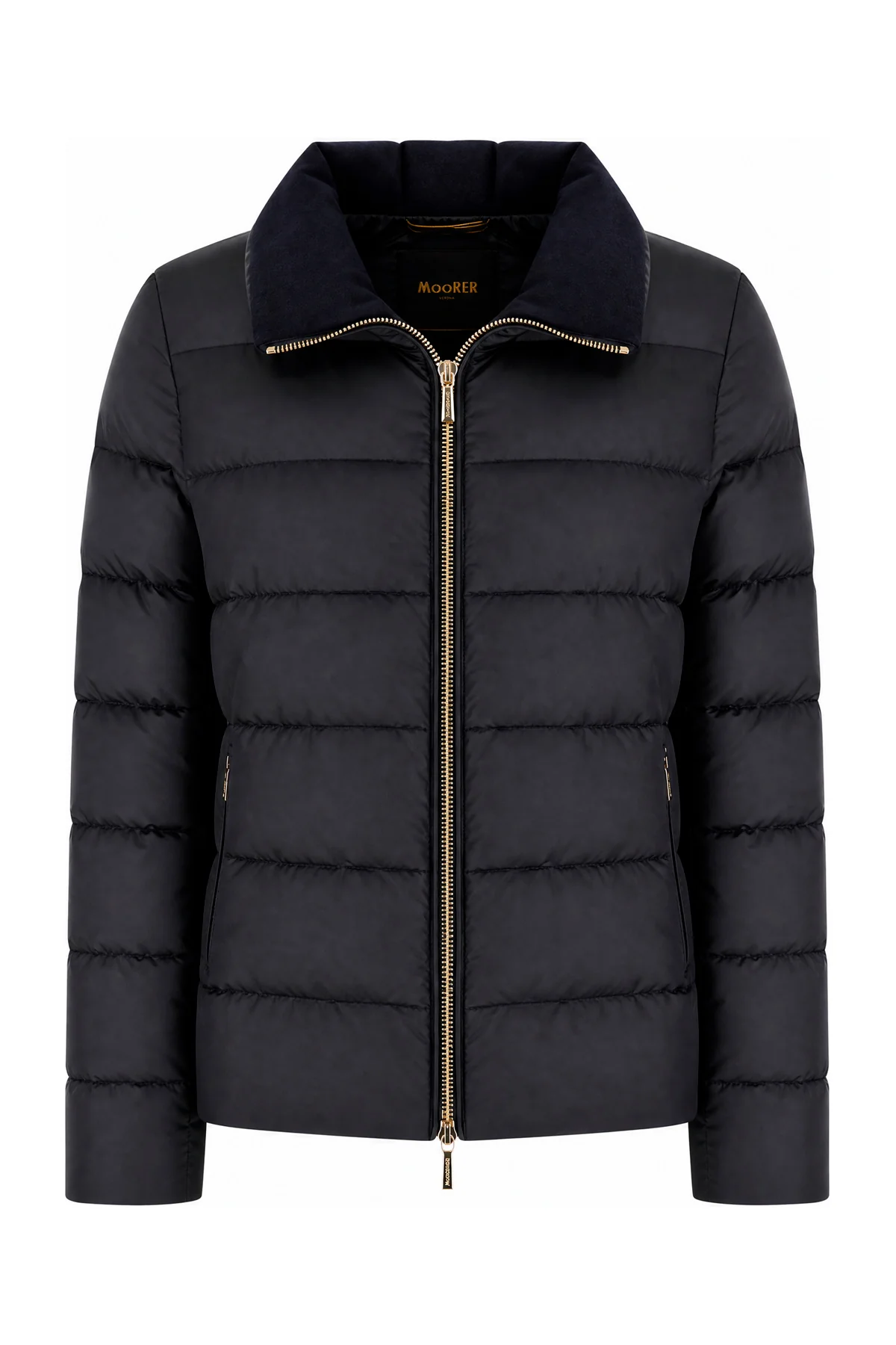Midnight blue polyester blend Argentea down jacket -  | High Quality Luxury Handbag Shop