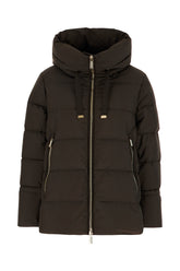 Chocolate polyester Gadia down jacket -  | High Quality Luxury Handbag Shop