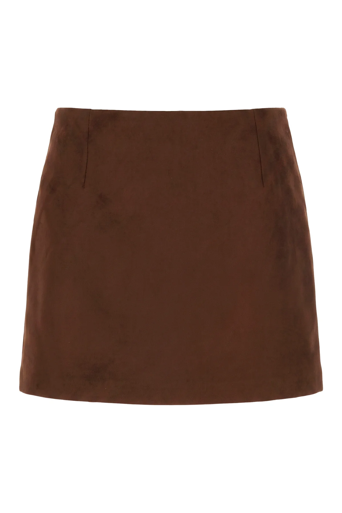 Chocolate stretch polyester blend mini skirt -  | High Quality Luxury Handbag Shop