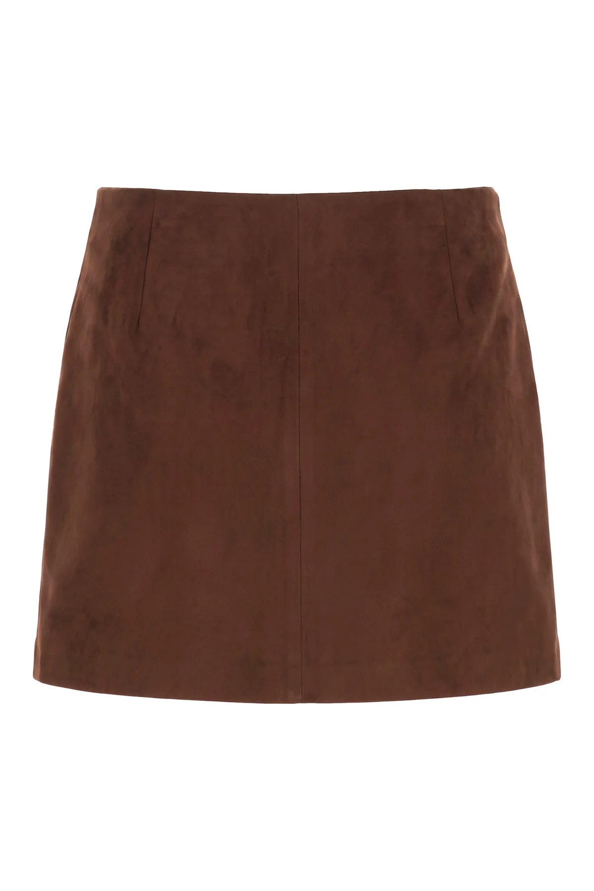 Chocolate stretch polyester blend mini skirt -  | High Quality Luxury Handbag Shop