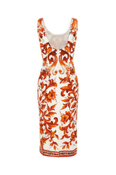 Printed stretch silk dress -  | High Quality Luxury Handbag Shop