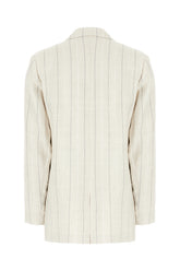 Embroidered linen blend bermuda shorts -  | High Quality Luxury Handbag Shop