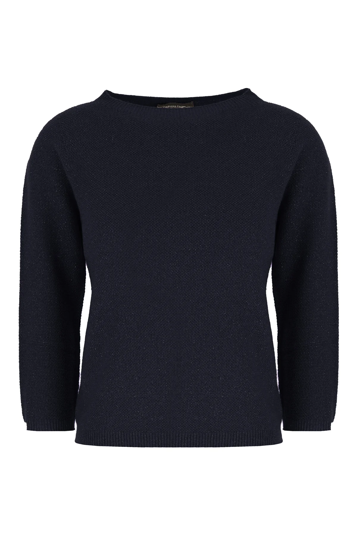 Maglione in misto lana blu notte -  | High Quality Luxury Handbag Shop