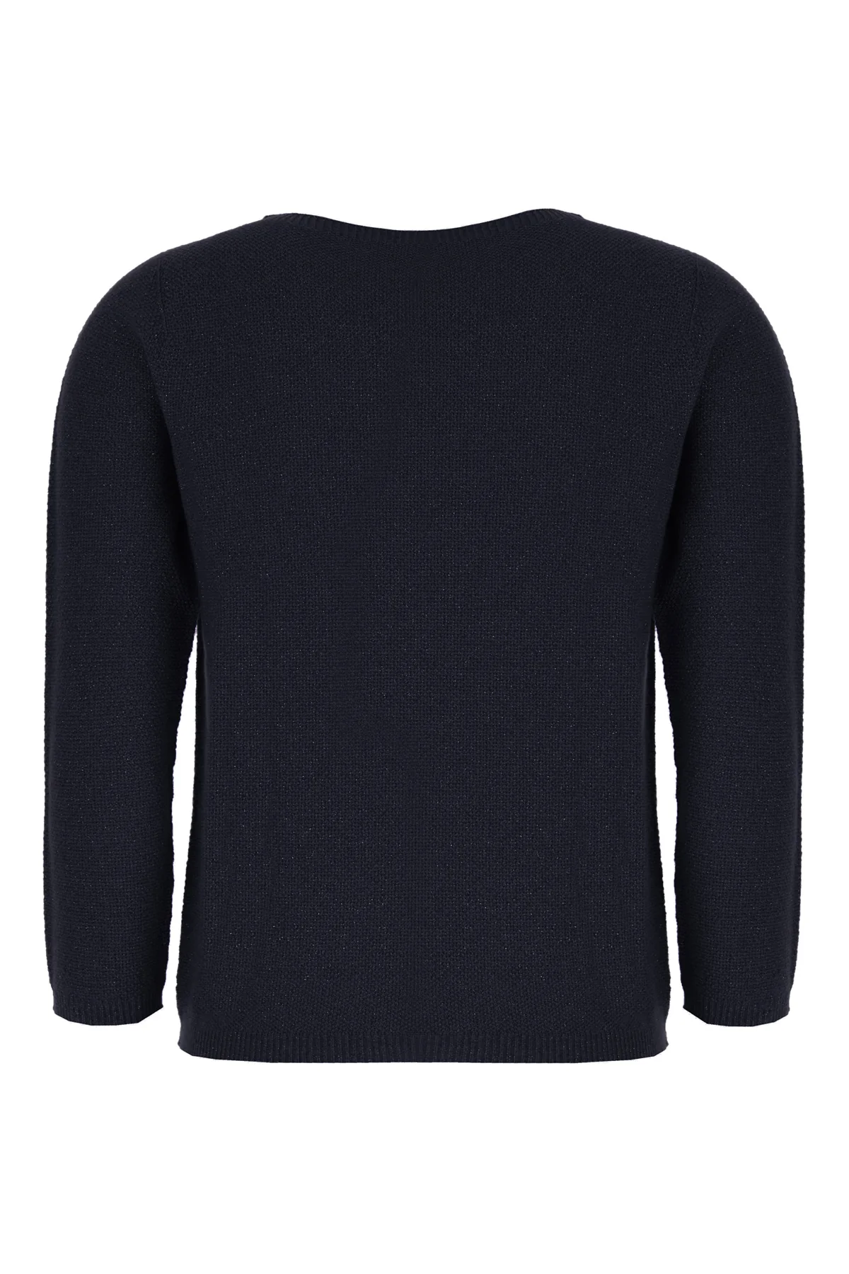 Maglione in misto lana blu notte -  | High Quality Luxury Handbag Shop
