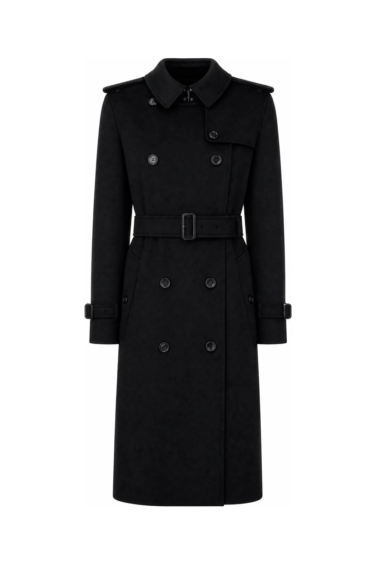 Black cashmere Kensington trench -  | High Quality Luxury Handbag Shop