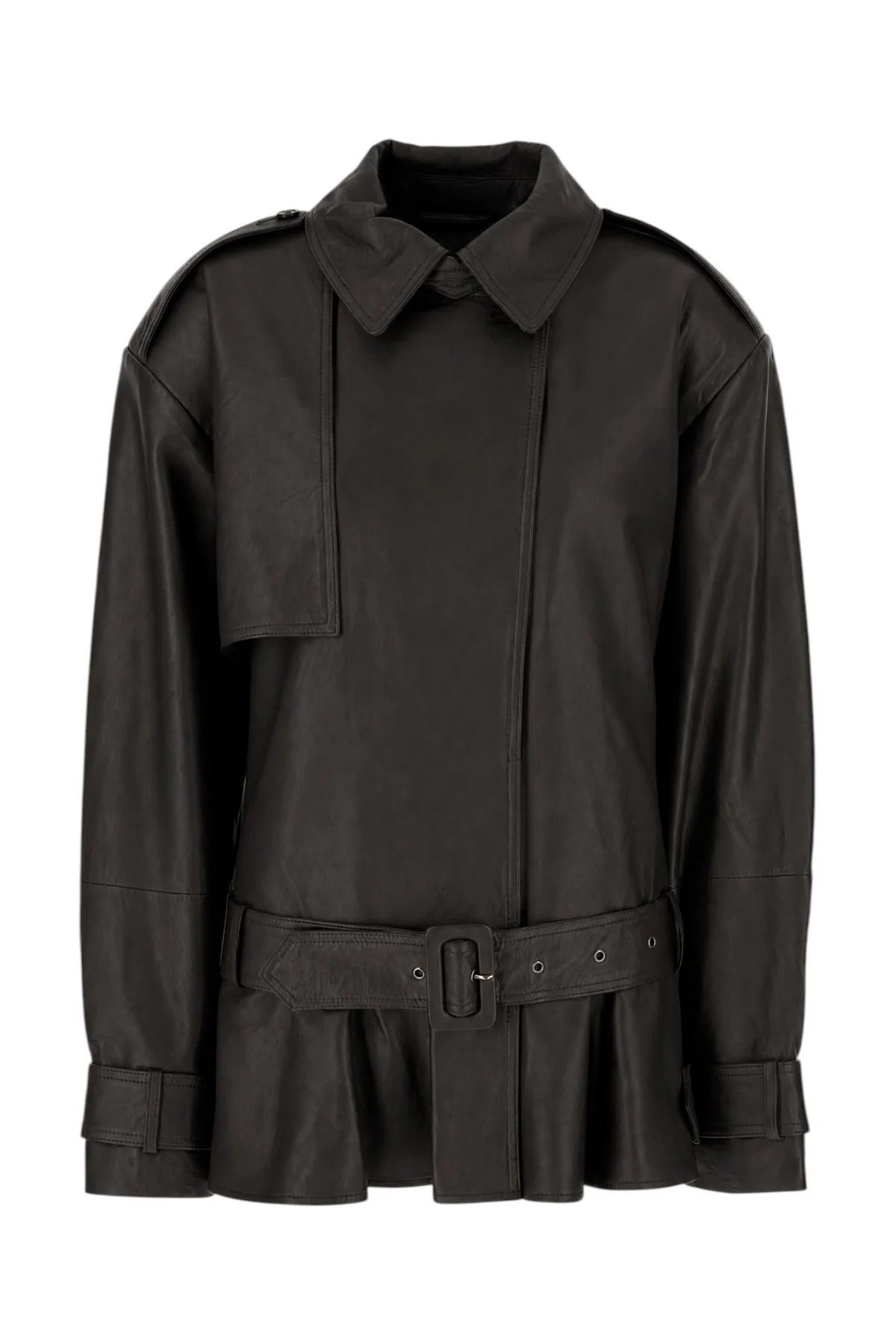 Dark brown nappa leather jacket -  | High Quality Luxury Handbag Shop
